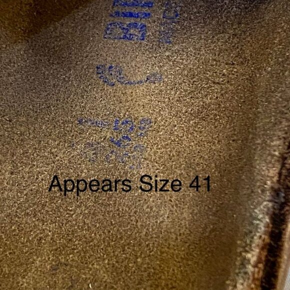 Birkenstock Arizona Leather Two Strap Comfort Sandals Brown Classic Footbed 41 - Picture 2 of 12